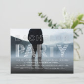洗練されたシックバチュラーパーティフォト招待状 招待状 (スタンド正面)