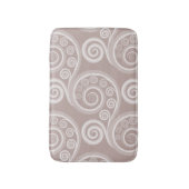 洗練されたシルバーグレーフェーン葉ズバスマット バスマット (正面縦)