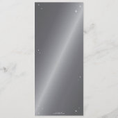 洗練されたシルバーグレー ダイヤモンド スパイダー ウェブ フラット 4 コース メニュー (裏面)