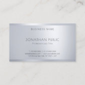 洗練されたシルバーモダンテンプレート 名刺 (裏面)