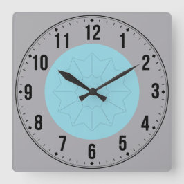 洗練されたシルバー色の正方形の壁時計 スクエア壁時計