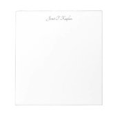 洗練されたシンプルなプロの手書き ノートパッド (正面)