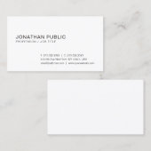 洗練されたシンプルデザイントレンディープレーン 名刺 (正面/裏面)