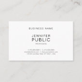 洗練されたシンプルデザインモダントレンディープレーン 名刺 (正面)