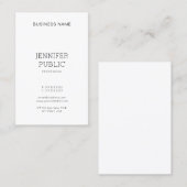 洗練されたシンプルデザインモダントレンディープレーン 名刺 (正面/裏面)