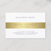 洗練されたシンプルデザイン金ゴールドルックモダン 名刺 (裏面)