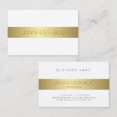 洗練されたシンプルデザイン金ゴールドルックモダン 名刺 (正面/裏面)