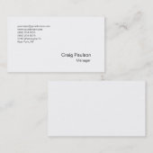 洗練されたシンプルホワイトマネージャの名刺 名刺 (正面/裏面)