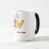 洗練されたシンプル | ミニマル金ゴールドラインアート モーフィングマグカップ (正面右)