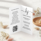 洗練されたスクリプトカリグラフィー・モノグラムロゴ & フォト 名刺