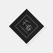 洗練されたスクリプトカリグラフィー 50歳 & すばらしい スタンダードカクテルナプキン (角)