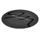 洗練されたスクリプトモノグラムイニシャルグモダンレイ カッティングボード (角)