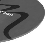 洗練されたスクリプトモノグラムイニシャルグモダンレイ カッティングボード (角)