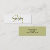 洗練されたスクリプトモノグラムスキニー名刺 スキニー名刺 (正面/裏面)