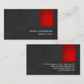 洗練されたスタイリッシュ赤いグレーのパタモダンーン 名刺 (正面/裏面)