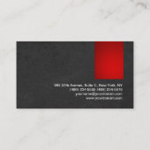 洗練されたスタイリッシュ赤いグレーのパタモダンーン 名刺 (裏面)