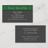 洗練されたストライプビジネス・カード、グレーとグリーン 名刺 (正面/裏面)