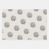 洗練されたスノーフレーク・パターン ラッピングペーパーシート (正面2)