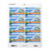 洗練されたスプリットレジデンシャルデザインの外壁洗浄 ラベル (フルシート)