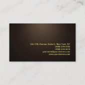 洗練されたセピアブラウンモダンプロフェッショナル 名刺 (裏面)