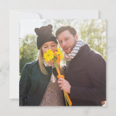 洗練されたセージグリーン婚約パーティスクエア 招待状 (裏面)