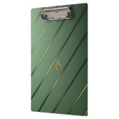 洗練されたセージグリーン&金ゴールド クリップボード (左)