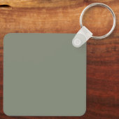 洗練されたセージ結婚とシルバー キーホルダー (裏面)