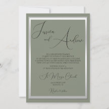 洗練されたセージ結婚とシルバー