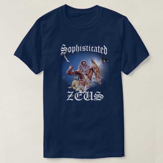 洗練されたゼウス、ギリシャの神、ジムとスポーツギフト Tシャツ (デザイン正面)