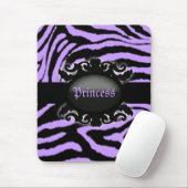 洗練されたゼブラ印刷モノグラム マウスパッド (マウス)