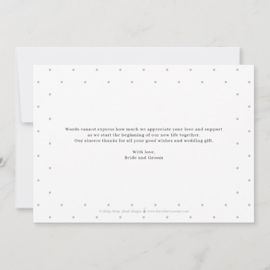 洗練されたタイプの編集可能カラーサンキューカード サンキューカード (裏面)