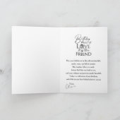 洗練されたタイポグラフィーの誕生日写真カード 友達へ カード (内部)