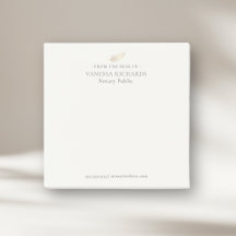 洗練されたタンと金ゴールド羽毛シンプル公証人事務所