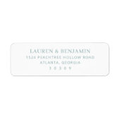 洗練されたターコイズのタイポグラフィ ラベル (正面)