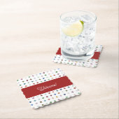 洗練されたダイヤモンドモザイク幾何学飲料A ペーパーコースター (インサイチュ)