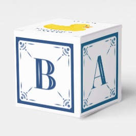 洗練されたダックブルーベビーブロックギフトボックス フェイバーボックス