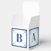 洗練されたダックブルーベビーブロックギフトボックス フェイバーボックス (オープン)