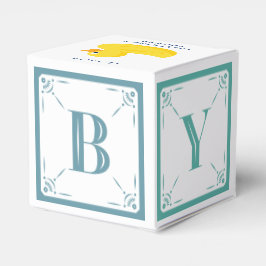 洗練されたダックブルーベビーブロックギフトボックス フェイバーボックス