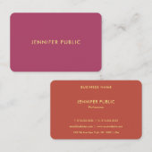 洗練されたテンプレートプロフェッショナルトレンディーラグジュアリ 名刺 (正面/裏面)