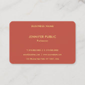 洗練されたテンプレートプロフェッショナルトレンディーラグジュアリ 名刺 (裏面)