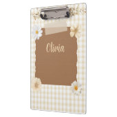 洗練されたデザインとQuiet Stampとバラ クリップボード (左)