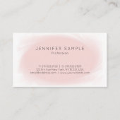 洗練されたデザインピンクモダンプロフェッショナル 名刺 (裏面)