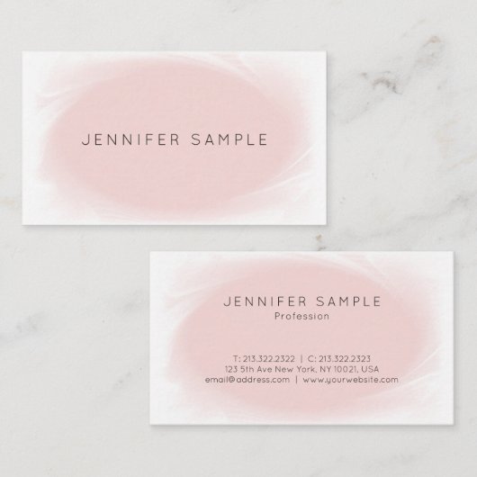 洗練されたデザインピンクモダンプロフェッショナル 名刺 (正面/裏面)