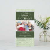洗練されたドット | ホリデー フォト カード (スタンド正面)