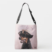 洗練されたドーベルマン犬 クロスボディバッグ (裏面)