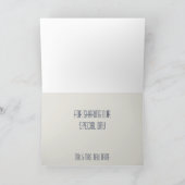 洗練されたネイビーとイエローの花柄のサンキューテンプレート サンキューカード (内部)