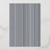 洗練されたネイビーストライプの結婚式招待状 箔招待状 (裏面)