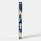 洗練されたネイビーブルーの花々 高級スマホケース Case-Mate iPhoneケース (裏面 / 右)