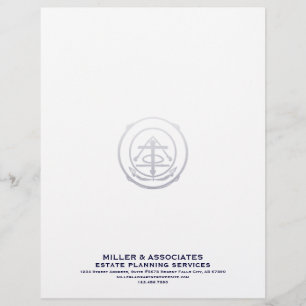 洗練されたネイビーブルー社レターヘッド レターヘッド