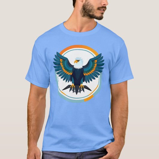 洗練されたハクトウワシの紋章 Tシャツ (正面)